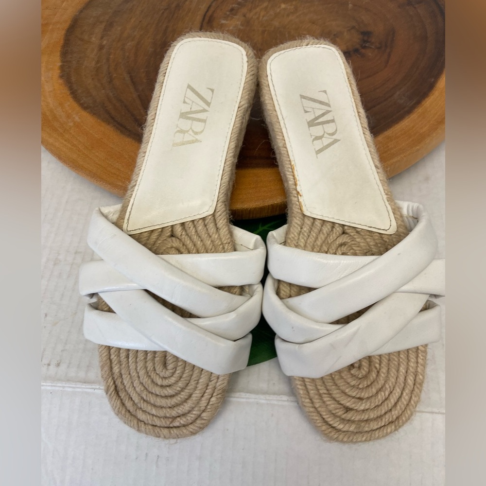 Zara Multi Strap Espadrille Slides Sandals - image 1